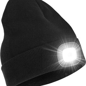 Expressions Black LED Light Beanie